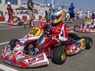 Nathan on the grid prior to the final
