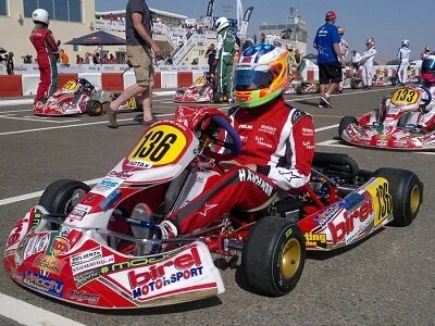 Pre race Nathan on the grid prior to the final